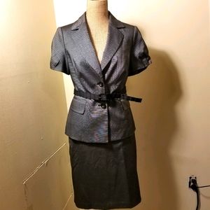 The Limited charcoal belted pencil skirt set MED/8